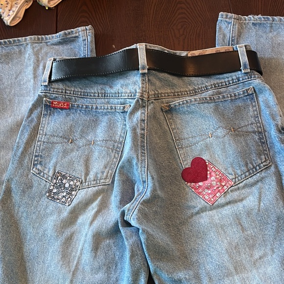 Vintage MuDD jeans size 11 with belt - Picture 10 of 11